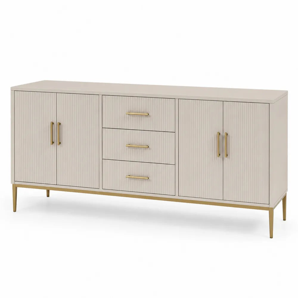 Buffet en bois MDF avec tiroirs et portes 180x40x80 cm