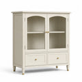 Armoire en bois avec portes en verre et tiroirs 120x40x140cm