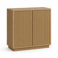 Armoire en bois avec portes à rainures 80x40x100 cm