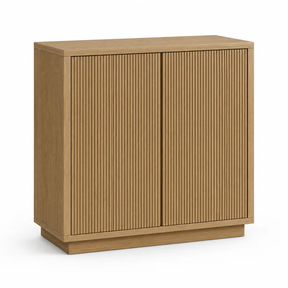 Armoire en bois avec portes à rainures 80x40x100 cm